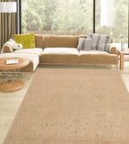 handmade Traditional Kafkaz Beige Tan Hand Knotted RECTANGLE 100% WOOL area rug 9 x 12