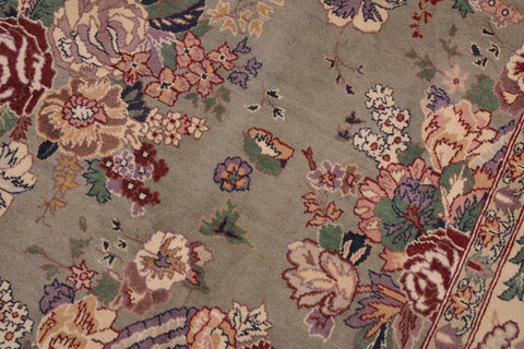 handmade Transitional Regular Lt. Green Tan Hand Knotted RECTANGLE 100% WOOL area rug 9x12