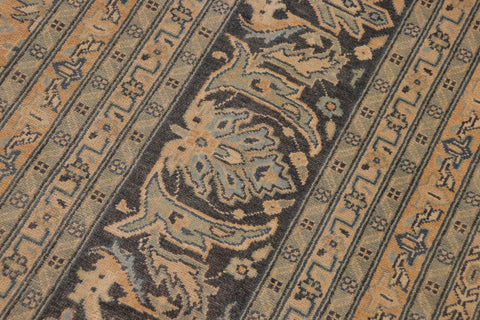 handmade Transitional Kafkaz Nude Drk.green Hand Knotted RECTANGLE 100% WOOL area rug 9x12