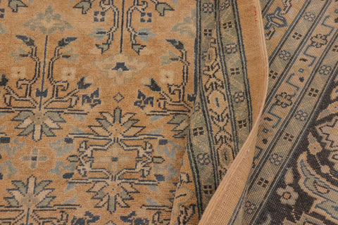 handmade Transitional Kafkaz Nude Drk.green Hand Knotted RECTANGLE 100% WOOL area rug 9x12