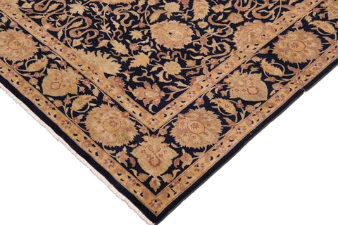 handmade Traditional Kafkaz Blue Green Hand Knotted RECTANGLE 100% WOOL area rug 9x13