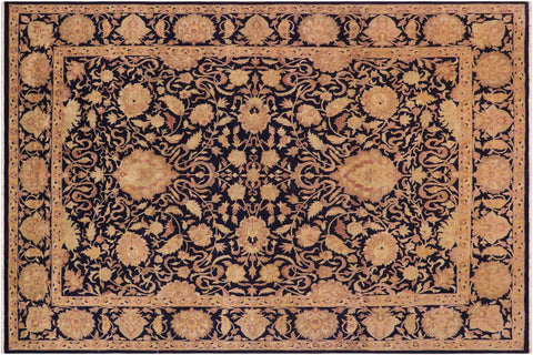 handmade Traditional Kafkaz Blue Green Hand Knotted RECTANGLE 100% WOOL area rug 9x13