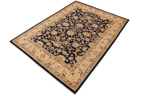 handmade Traditional Kafkaz Blue Tan Hand Knotted RECTANGLE 100% WOOL area rug 9x12