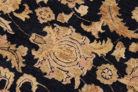 handmade Traditional Kafkaz Blue Tan Hand Knotted RECTANGLE 100% WOOL area rug 9x12