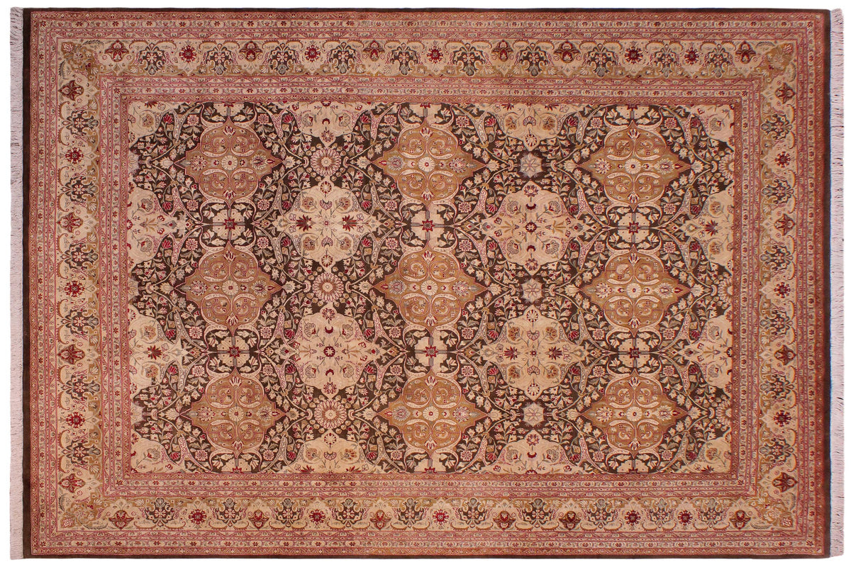 handmade Transitional Mahal Red Blue Hand Knotted RECTANGLE 100% WOOL area rug 9 x 12