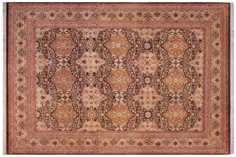 handmade Transitional Mahal Red Blue Hand Knotted RECTANGLE 100% WOOL area rug 9 x 12
