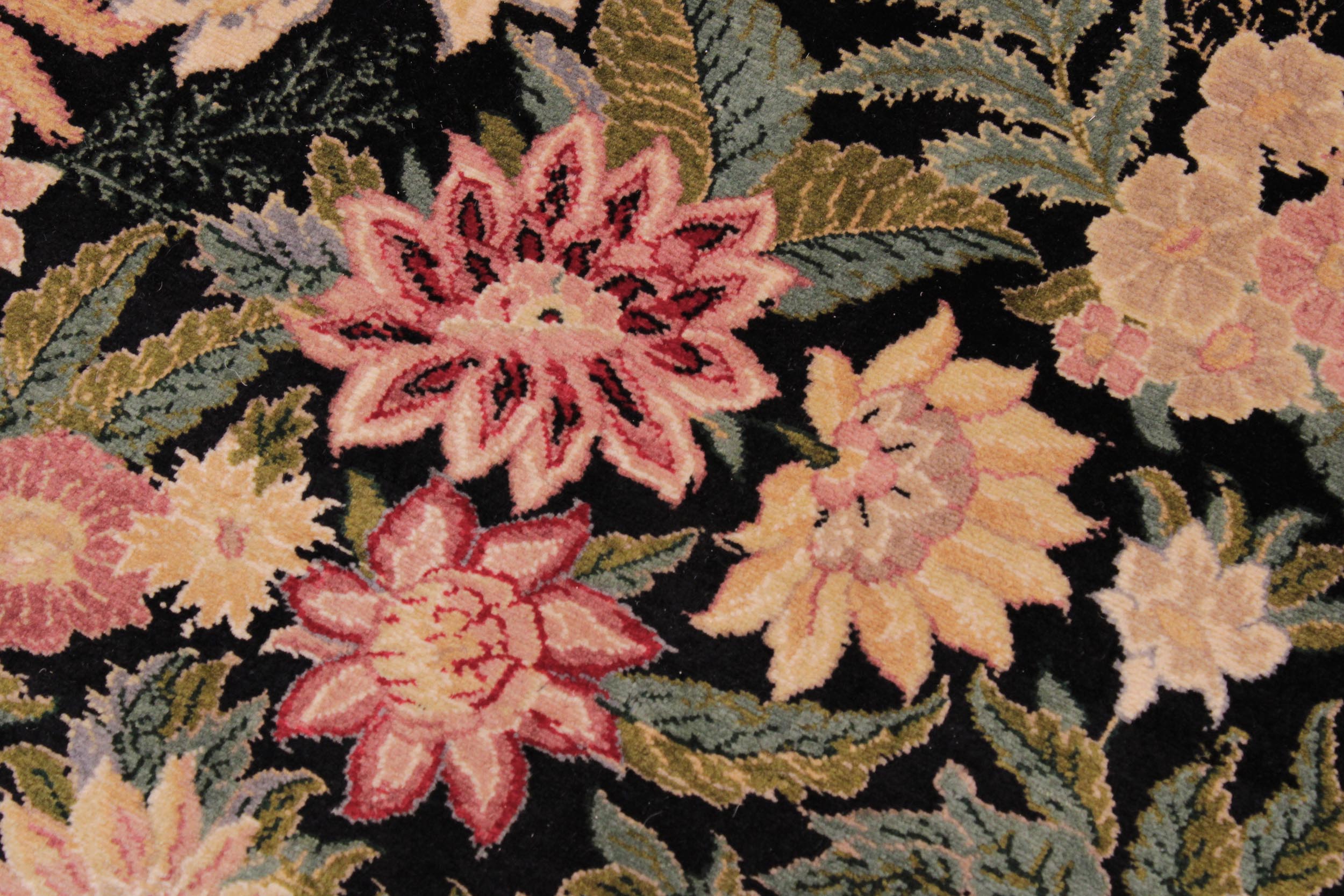 handmade Transitional David Black Black Hand Knotted RECTANGLE 100% WOOL area rug 9x12