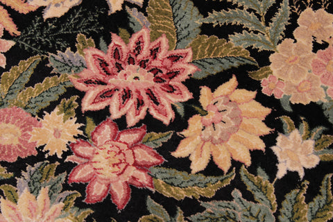 handmade Transitional David Black Black Hand Knotted RECTANGLE 100% WOOL area rug 9x12