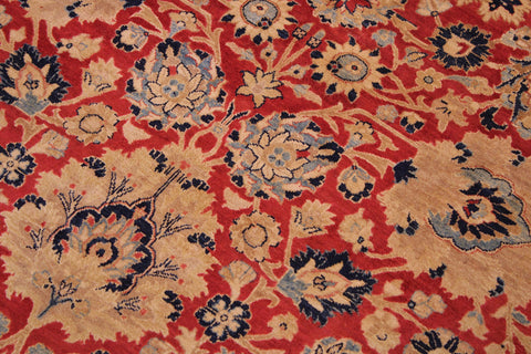 handmade Transitional Mahal Red Blue Hand Knotted RECTANGLE 100% WOOL area rug 9x12