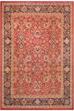 Traditional Mahal Brinda Red Blue Hand Knotted Area rugs 9 x 12