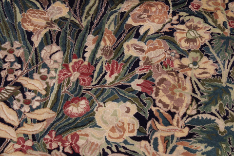 handmade Transitional Inkalab Blue Gold Hand Knotted RECTANGLE 100% WOOL area rug 9x12