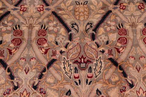 handmade Transitional Mujahid Green Red Hand Knotted RECTANGLE 100% WOOL area rug 9x12