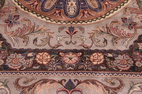 handmade Traditional Persian Lt. Gray Brown Hand Knotted RECTANGLE 100% WOOL area rug 9x12