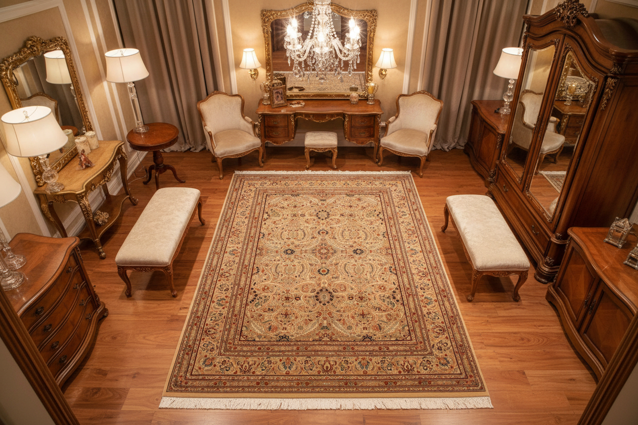 handmade Traditional Lahore Ivory Ivory Hand Knotted RECTANGLE 100% WOOL area rug 9x12