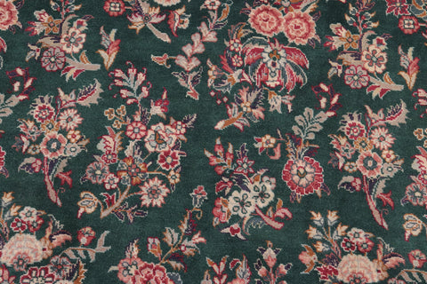 handmade Transitional Sarook Green Green Hand Knotted RECTANGLE 100% WOOL area rug 9x12