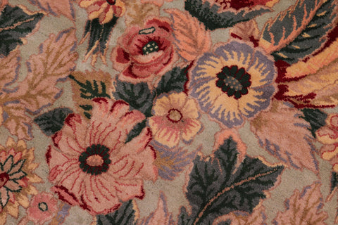 handmade Transitional  Lt. Green Lt. Green Hand Knotted RECTANGLE 100% WOOL area rug 9x12