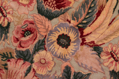 handmade Transitional  Lt. Green Lt. Green Hand Knotted RECTANGLE 100% WOOL area rug 9x12