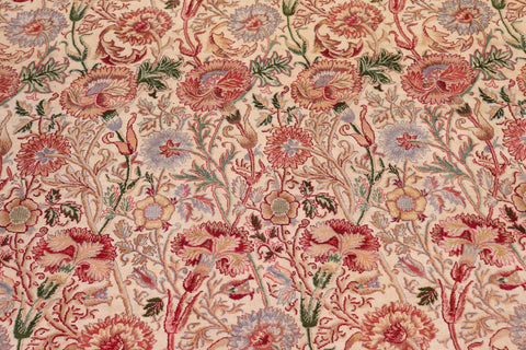 handmade Transitional Irfan Ivory Lt. Blue Hand Knotted RECTANGLE 100% WOOL area rug 9x12