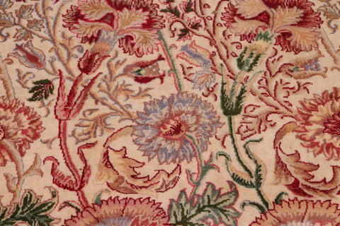 handmade Transitional Irfan Ivory Lt. Blue Hand Knotted RECTANGLE 100% WOOL area rug 9x12