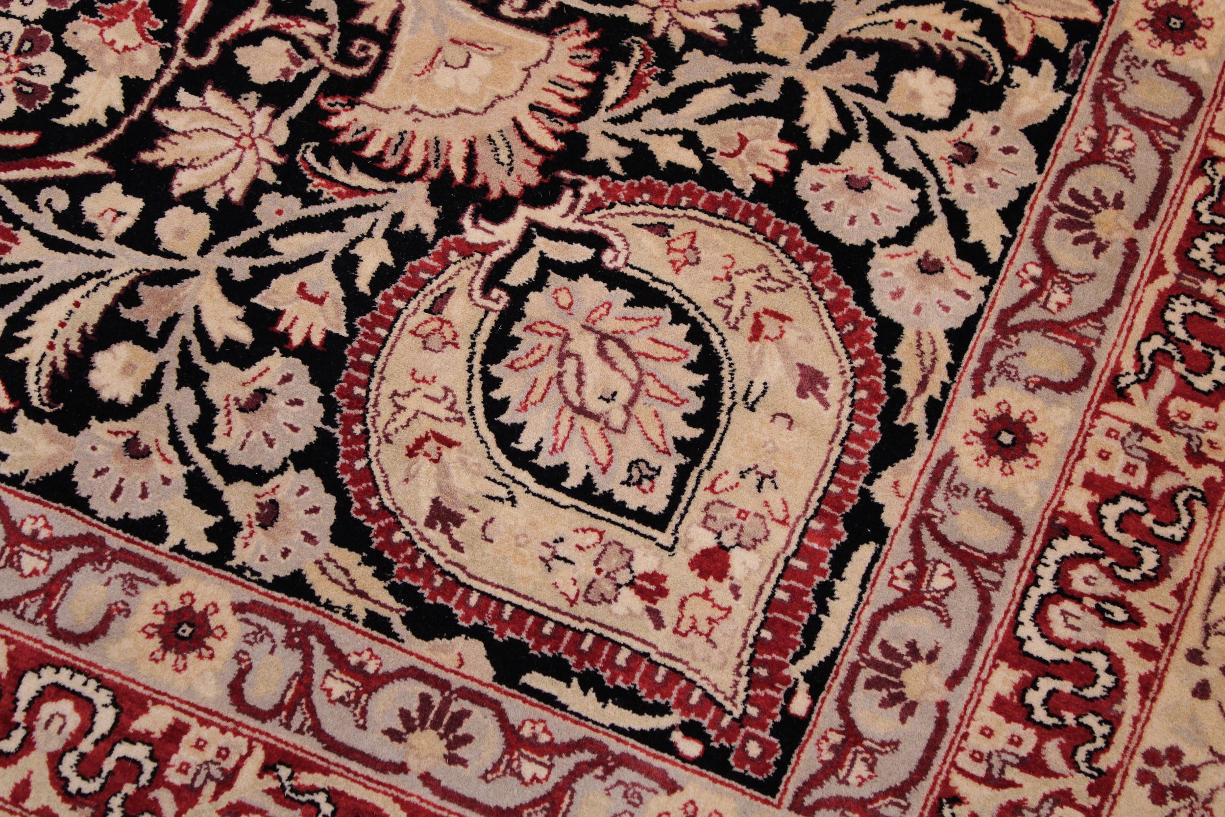 handmade Traditional Kirman Beige Red Hand Knotted RECTANGLE 100% WOOL area rug 9 x 12