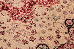 Vintage Persian Lezlie Beige/Red Wool Rug - 9'4''X12'5''