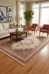 Vintage Persian Lezlie Beige/Red Wool Rug - 9'4''X12'5''