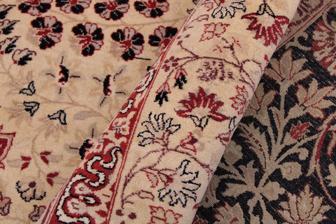 handmade Traditional Kirman Beige Red Hand Knotted RECTANGLE 100% WOOL area rug 9 x 12