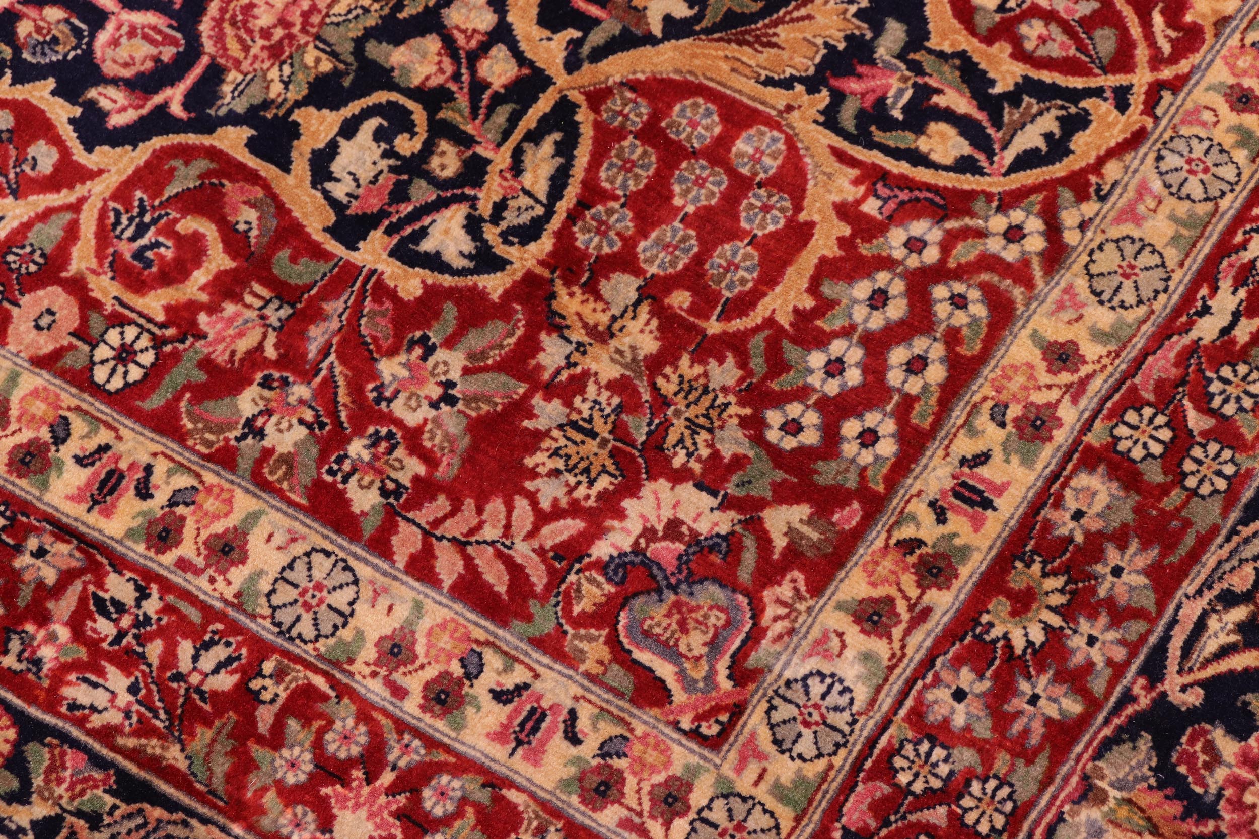 handmade Transitional Sultan Blue Blue Hand Knotted RECTANGLE 100% WOOL area rug 9x12