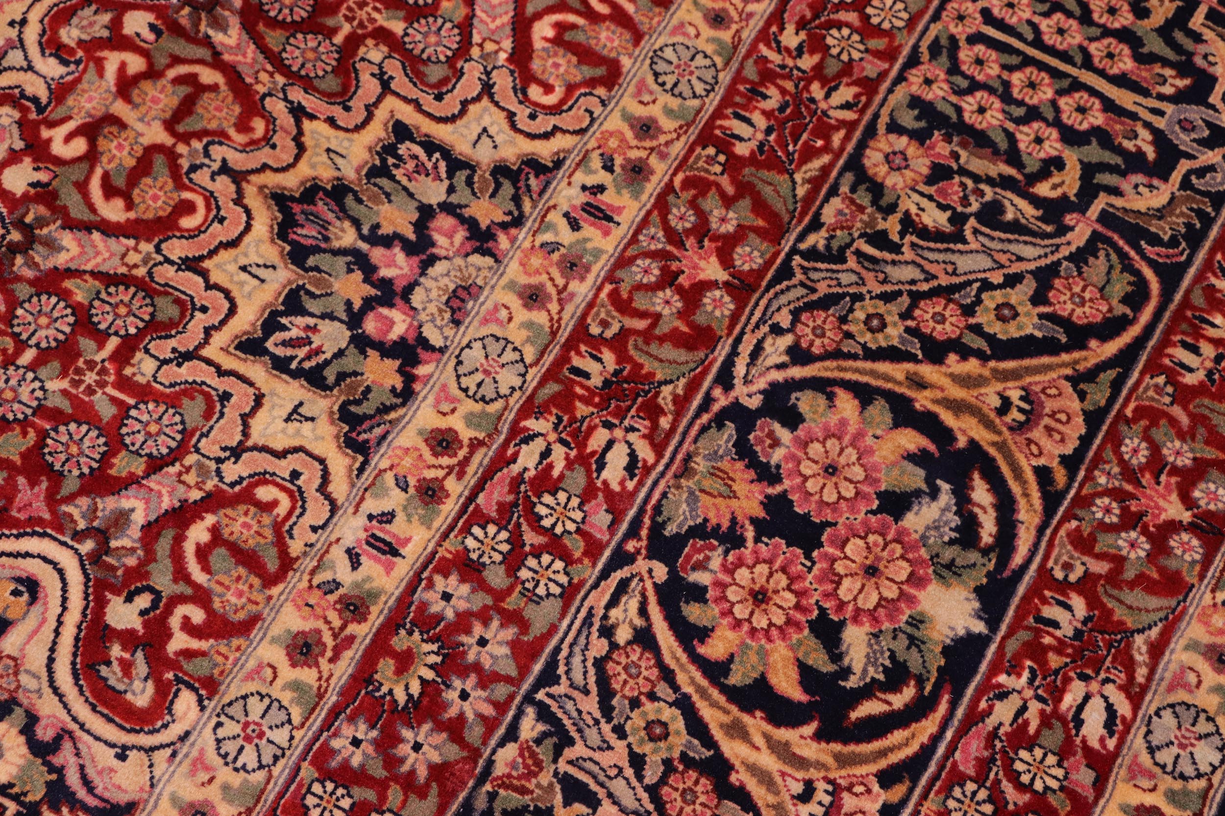 handmade Transitional Sultan Blue Blue Hand Knotted RECTANGLE 100% WOOL area rug 9x12