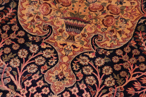 handmade Transitional Sultan Blue Blue Hand Knotted RECTANGLE 100% WOOL area rug 9x12