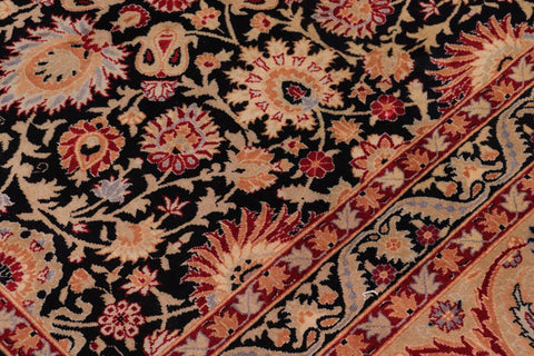 handmade Transitional New Asif Black Tan Hand Knotted RECTANGLE 100% WOOL area rug 9x12