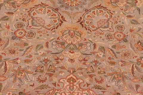 handmade Traditional Lahore Lt. Gray Lt. Gray Hand Knotted RECTANGLE 100% WOOL area rug 9x12