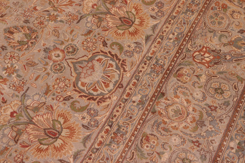 handmade Traditional Lahore Lt. Gray Lt. Gray Hand Knotted RECTANGLE 100% WOOL area rug 9x12