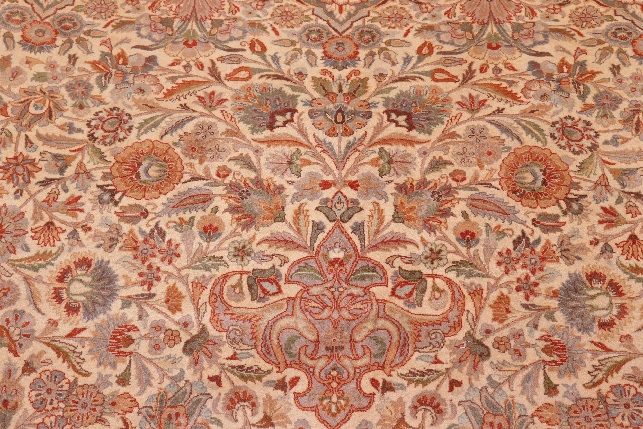 handmade Traditional  Ivory Ivory Hand Knotted RECTANGLE 100% WOOL area rug 9x12