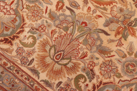 handmade Traditional  Ivory Ivory Hand Knotted RECTANGLE 100% WOOL area rug 9x12