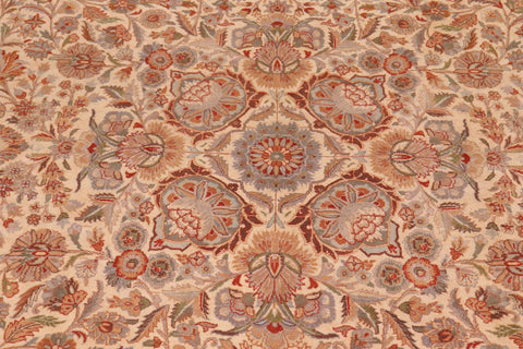 handmade Traditional  Ivory Ivory Hand Knotted RECTANGLE 100% WOOL area rug 9x12