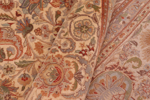 handmade Traditional  Ivory Ivory Hand Knotted RECTANGLE 100% WOOL area rug 9x12