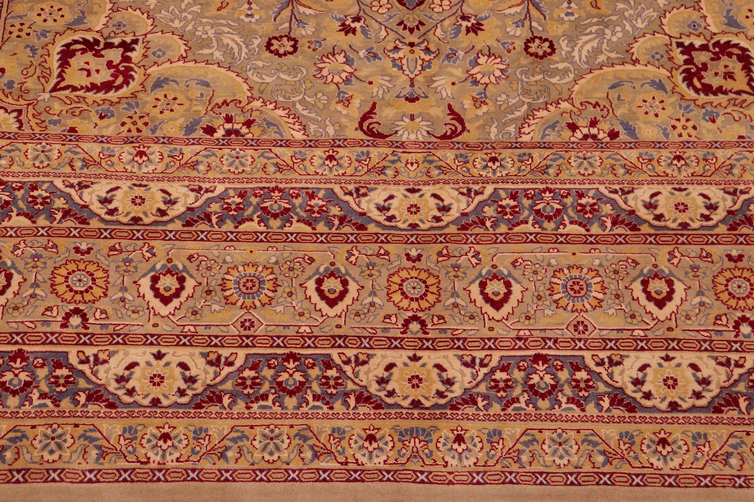 handmade Traditional  Lt. Green Lt. Green Hand Knotted RECTANGLE 100% WOOL area rug 9x12