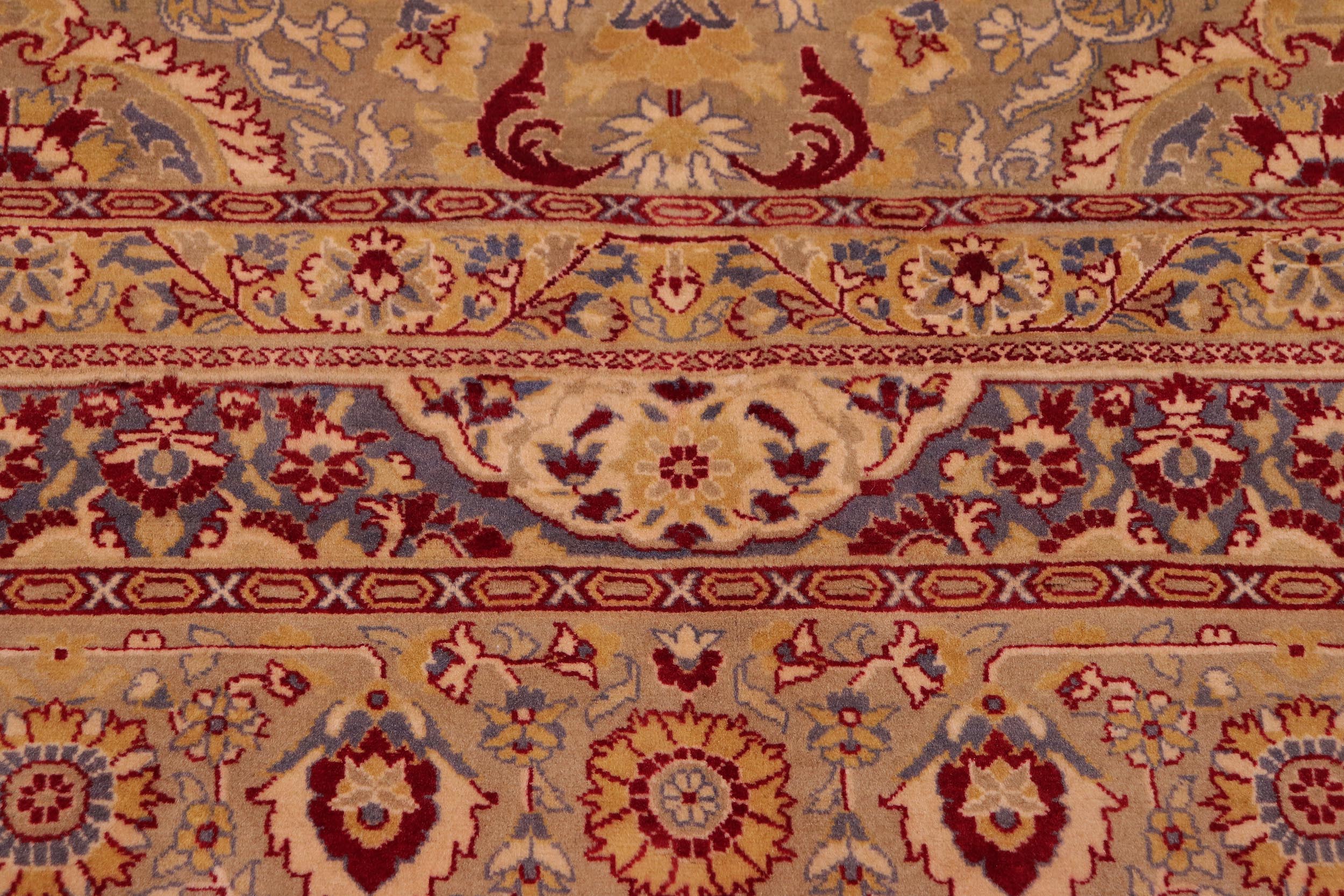 handmade Traditional  Lt. Green Lt. Green Hand Knotted RECTANGLE 100% WOOL area rug 9x12