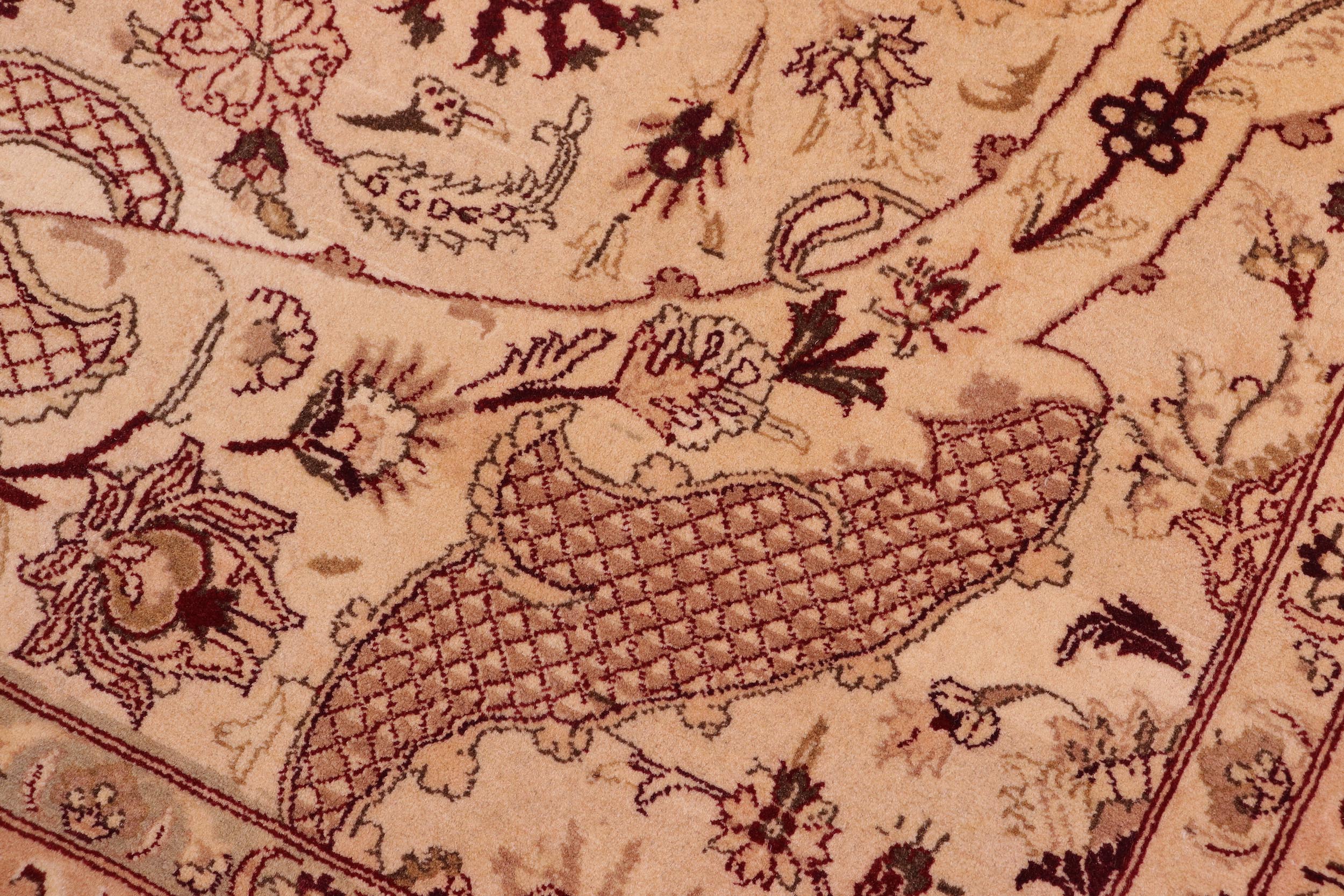 handmade Traditional Agra #2 Gold Lt. Green Hand Knotted RECTANGLE 100% WOOL area rug 9x12