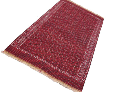 handmade Geometric Tukmansalah Red Red Hand-Woven RECTANGLE 100% WOOL area rug 7x12
