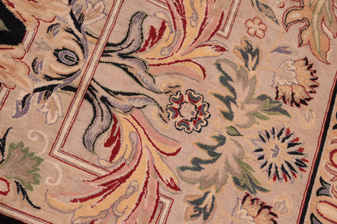 handmade Traditional Angola Black Gray Hand Knotted RECTANGLE 100% WOOL area rug 8x10