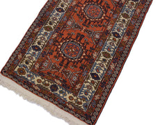 handmade Geometric Bokhara Rust Ivory Hand Knotted RUNNER 100% WOOL area rug 3x13