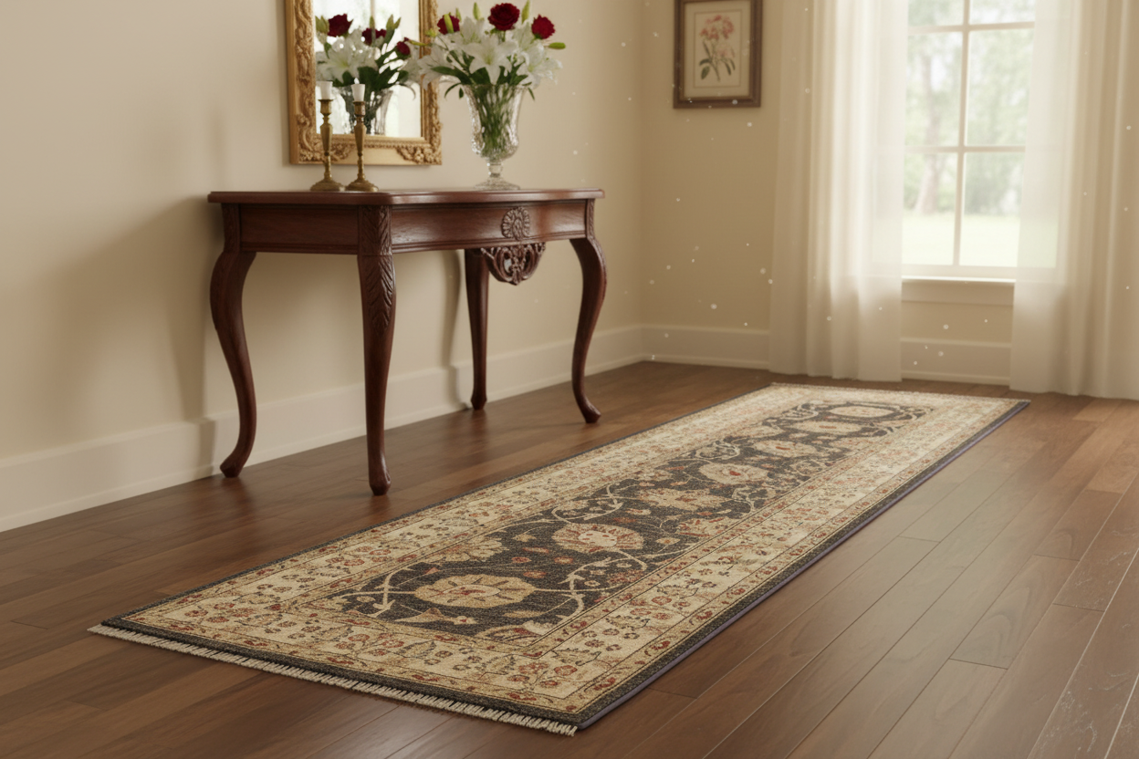 handmade Traditional Kafkaz Gray Beige Hand Knotted RUNNER 100% WOOL area rug 3' x 11'