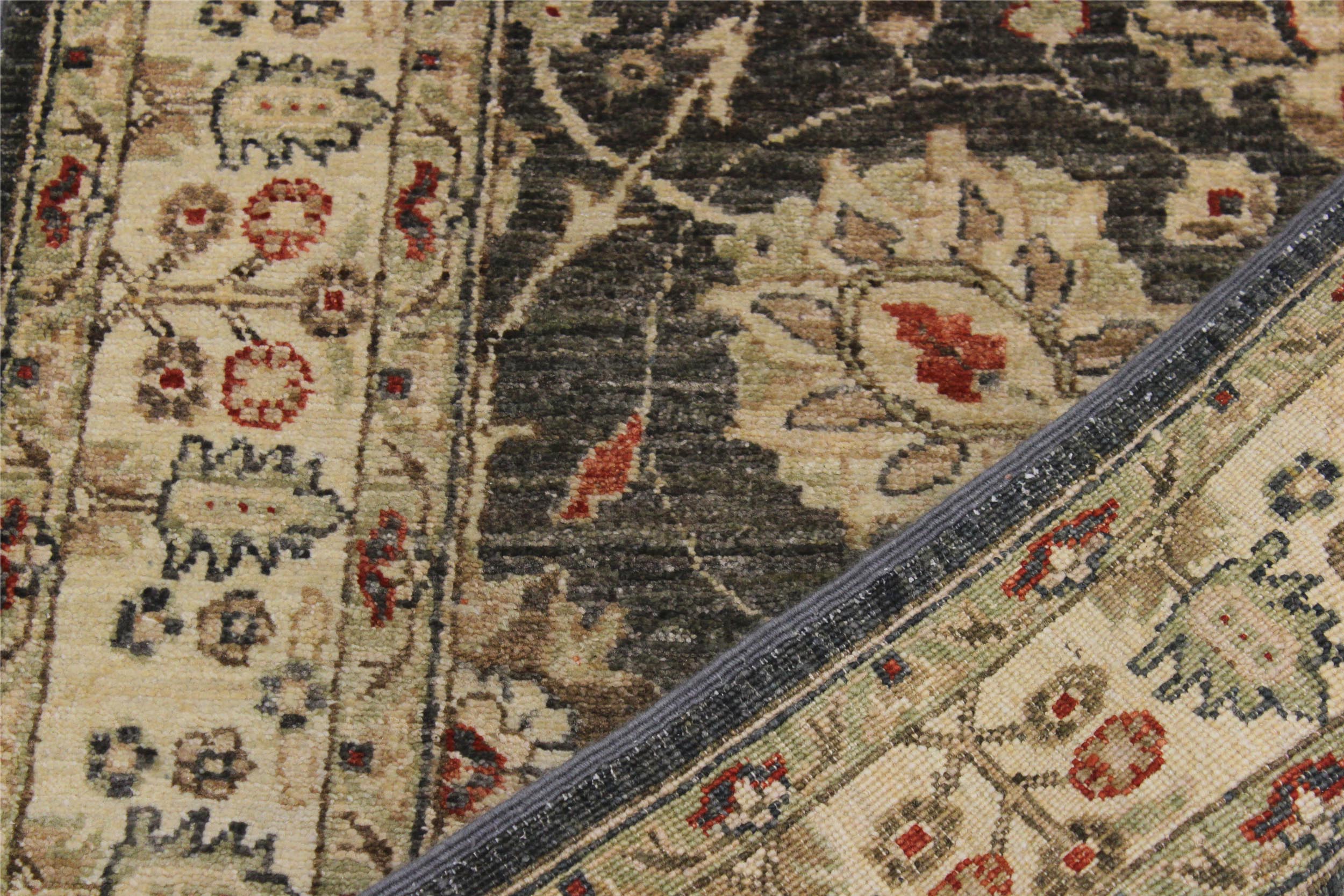 handmade Traditional Kafkaz Gray Beige Hand Knotted RUNNER 100% WOOL area rug 3' x 11'