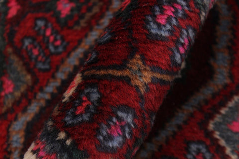 handmade Traditional Hamadan Red Lt. Brown Hand Knotted RUNNER 100% WOOL area rug 3 x 9