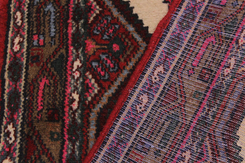 handmade Traditional Hamadan Red Lt. Brown Hand Knotted RUNNER 100% WOOL area rug 3 x 9