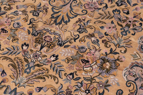 handmade Transitional Darbari Gold Gold Hand Knotted RECTANGLE 100% WOOL area rug 12x18