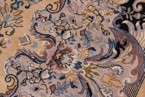 handmade Transitional Darbari Gold Gold Hand Knotted RECTANGLE 100% WOOL area rug 12x18