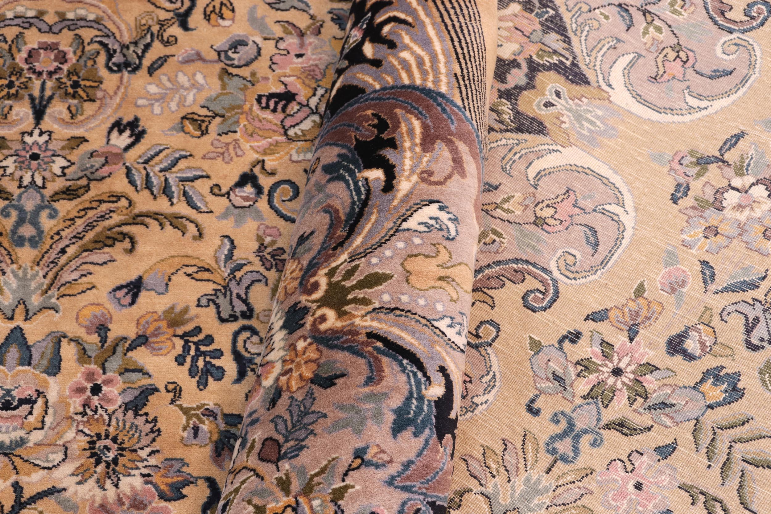 handmade Transitional Darbari Gold Gold Hand Knotted RECTANGLE 100% WOOL area rug 12x18